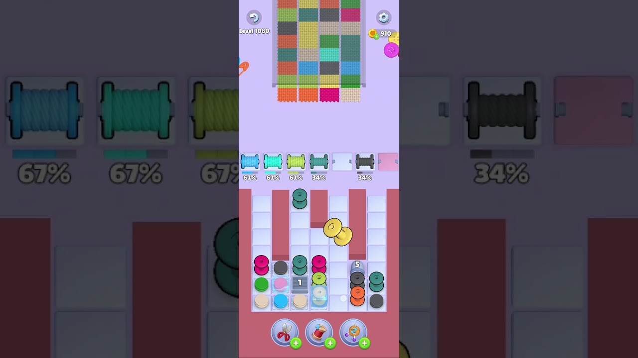 Knit Out Level 1080: Knit Out Game Level 1080