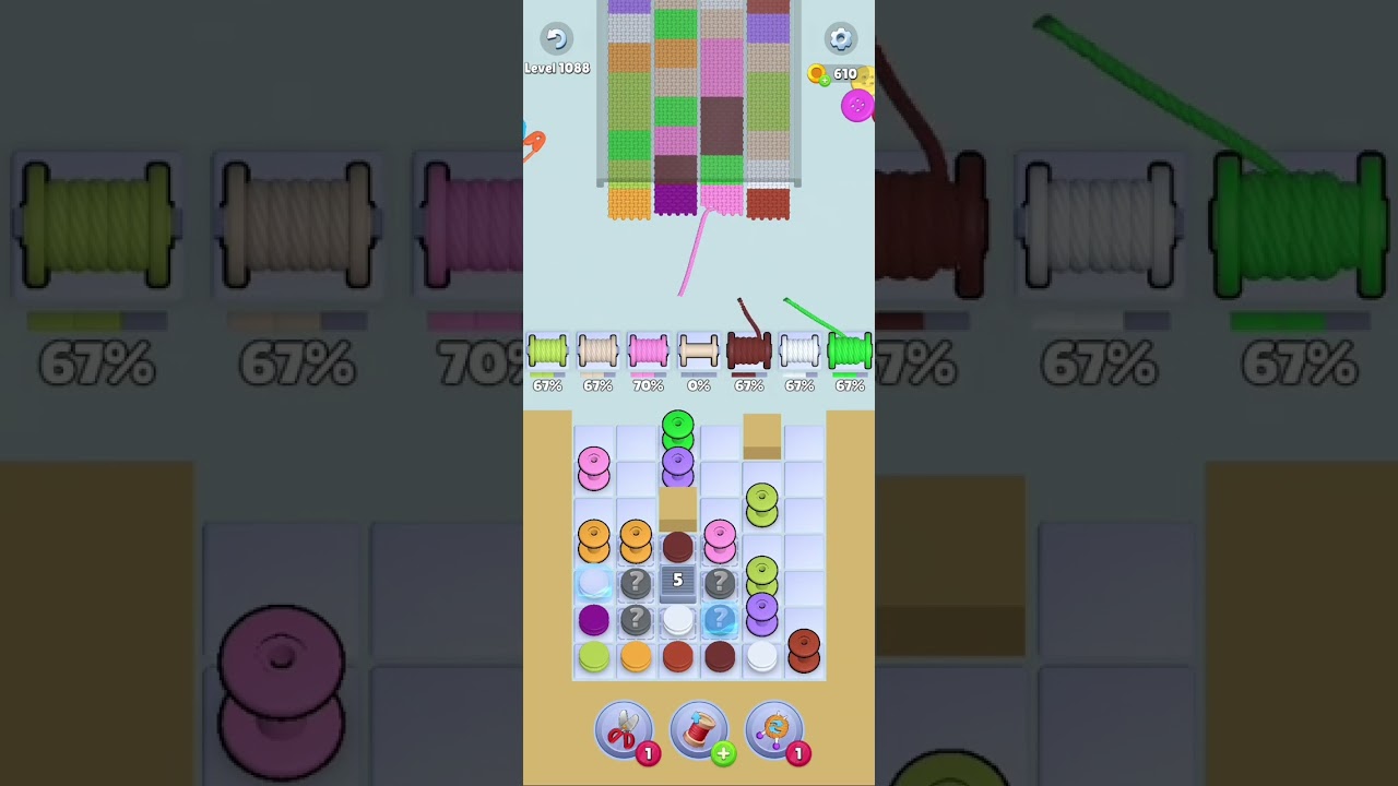 Knit Out Level 1088: Knit Out Game Level 1088