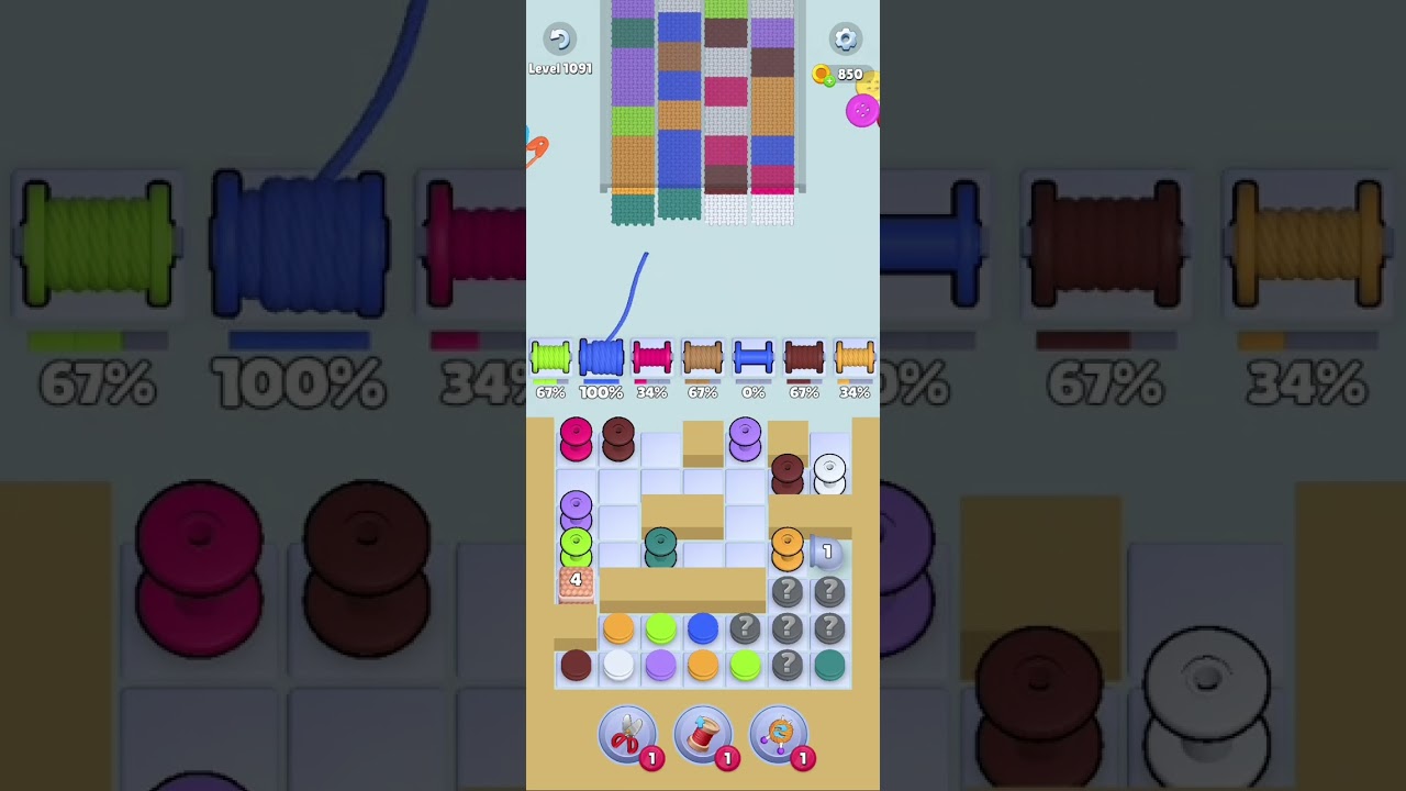 Knit Out Level 1091: Knit Out Game Level 1091