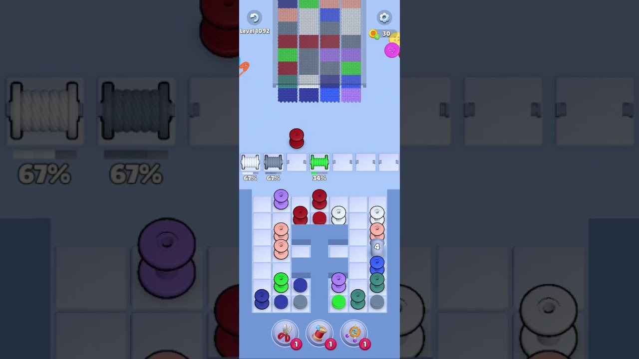 Knit Out Level 1092: Knit Out Game Level 1092