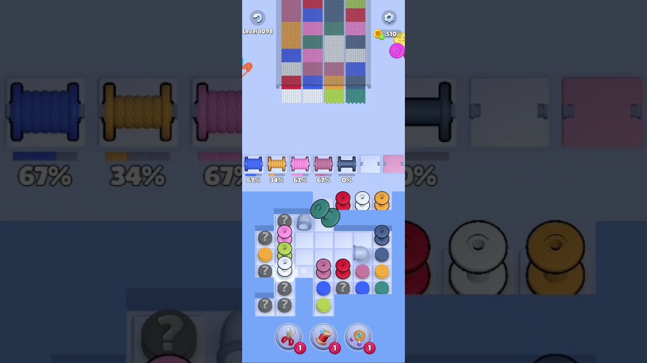 Knit Out Level 1098: Knit Out Game Level 1098
