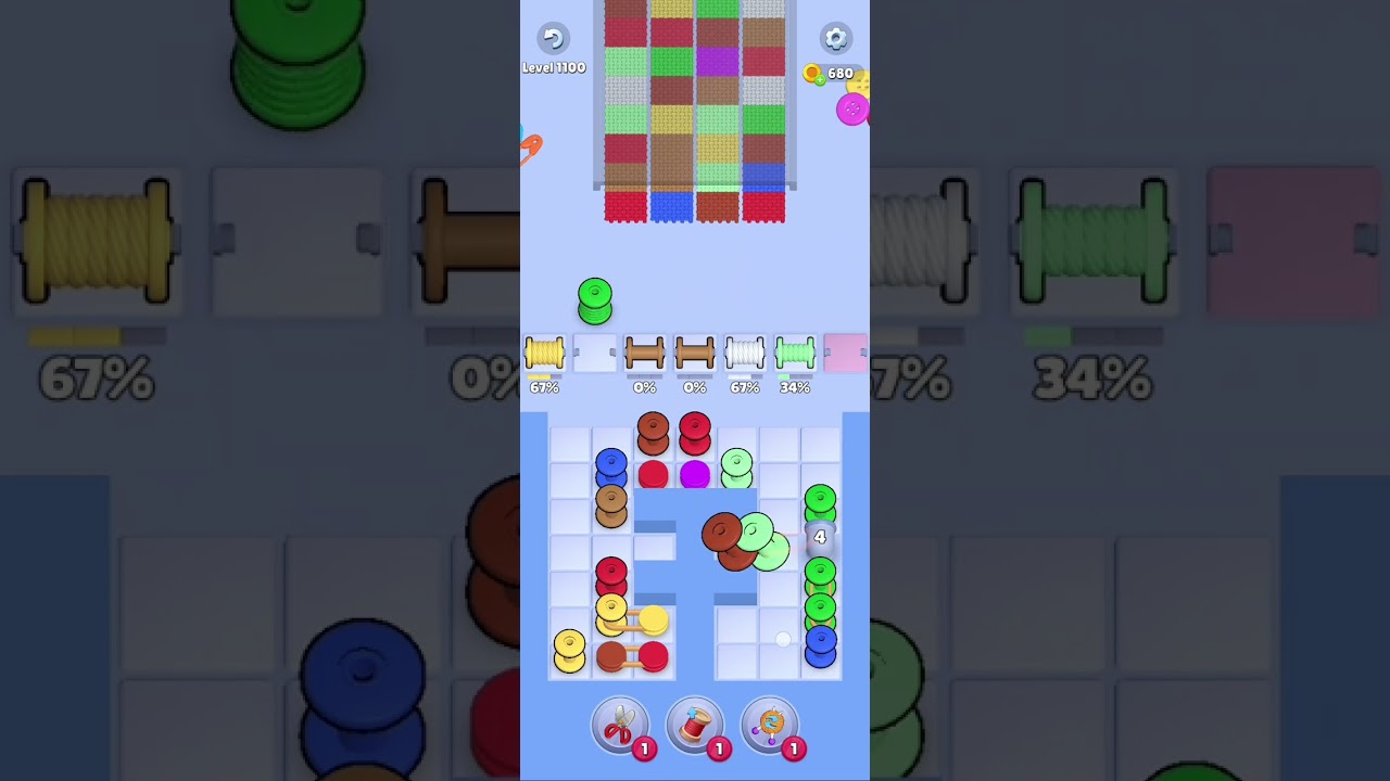 Knit Out Level 1100: Knit Out Game Level 1100