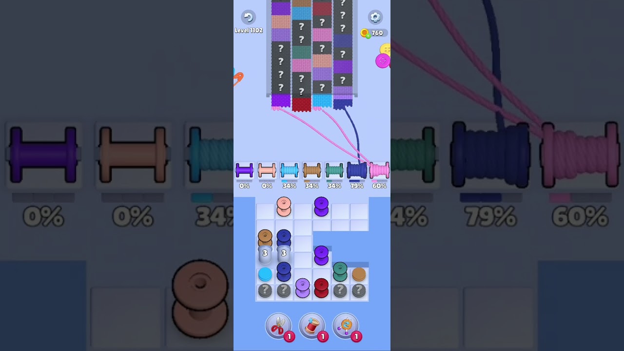 Knit Out Level 1102: Knit Out Game Level 1102