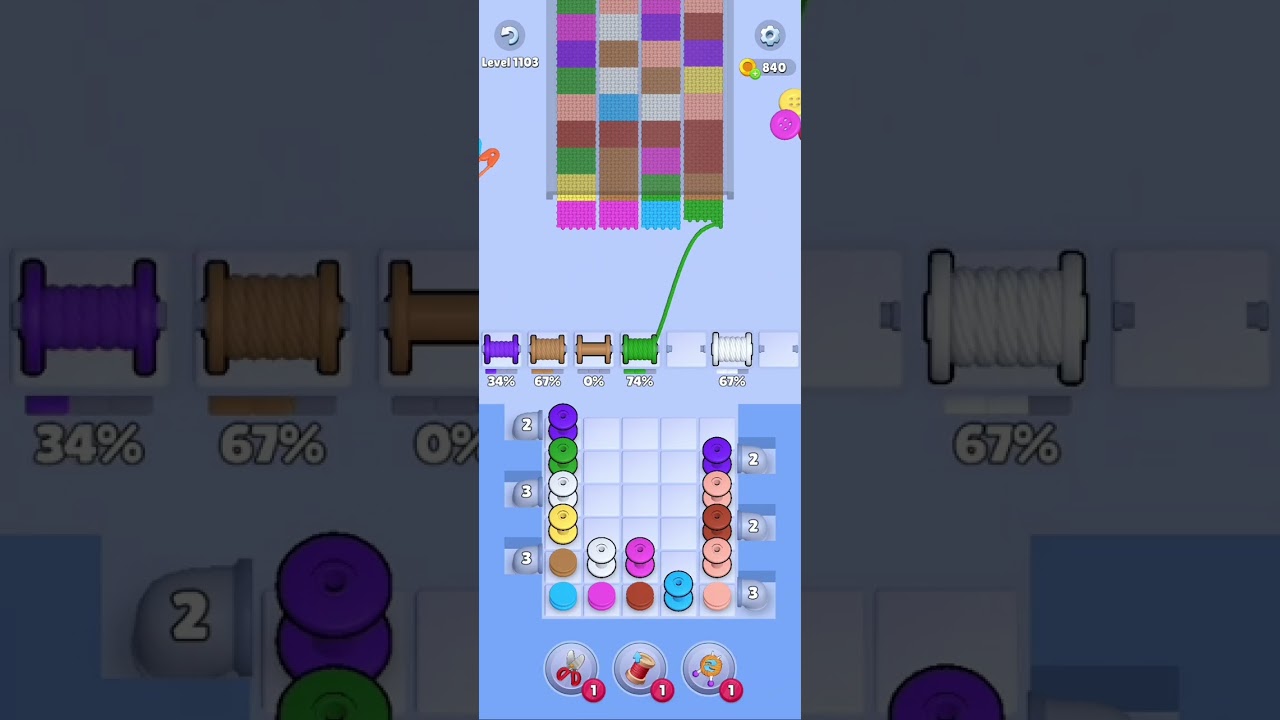Knit Out Level 1103: Knit Out Game Level 1103