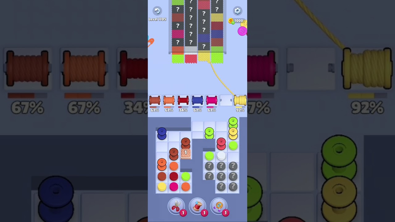 Knit Out Level 1105: Knit Out Game Level 1105