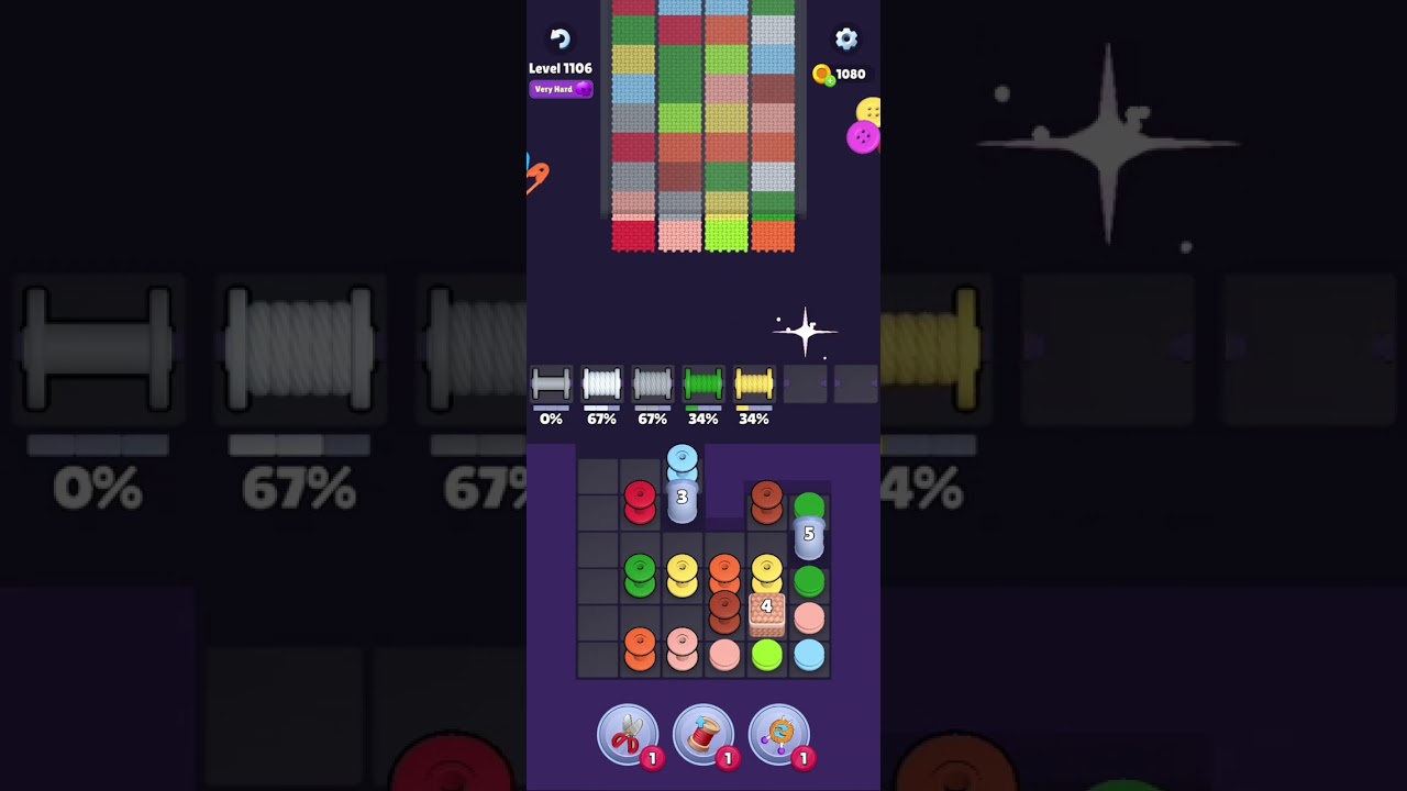 Knit Out Level 1106: Knit Out Game Level 1106