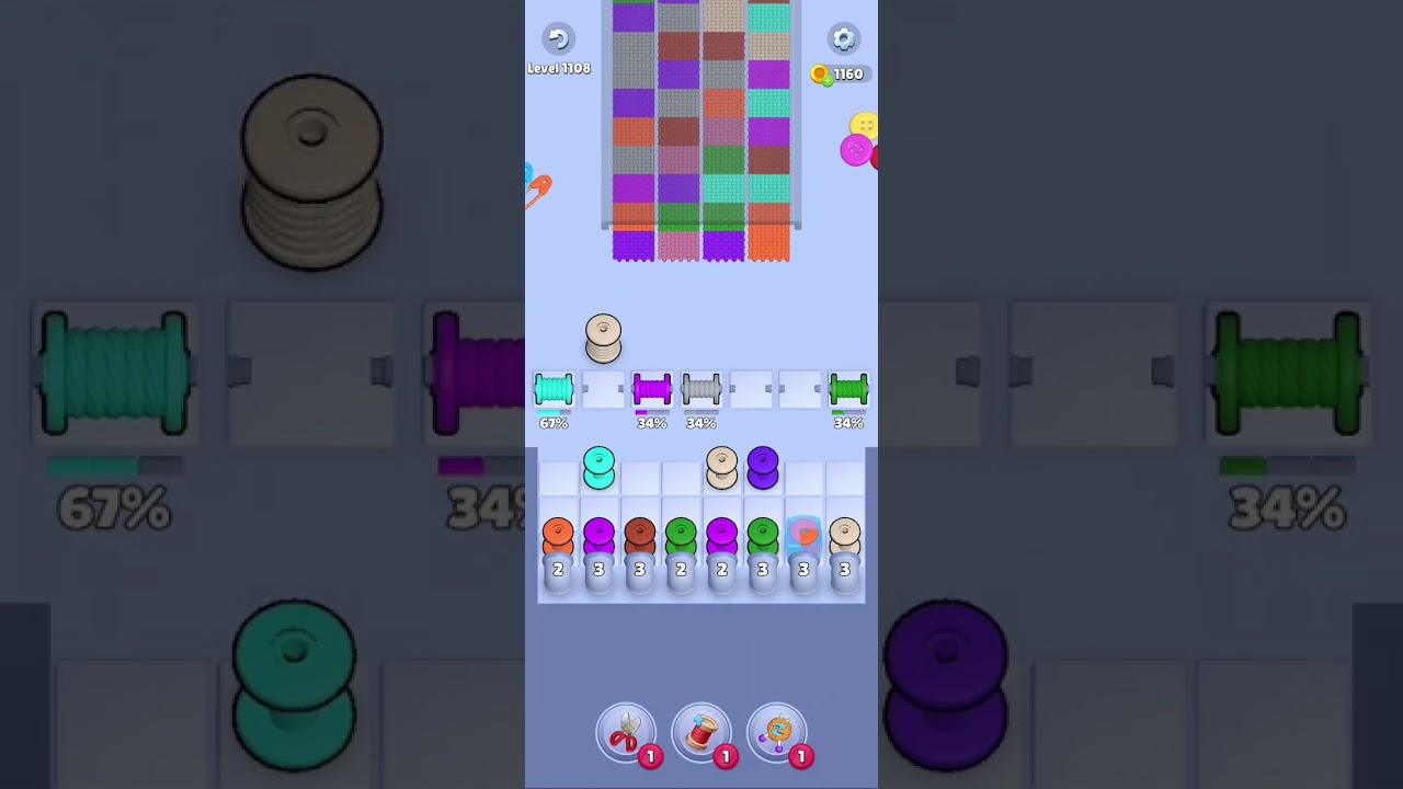 Knit Out Level 1108: Knit Out Game Level 1108