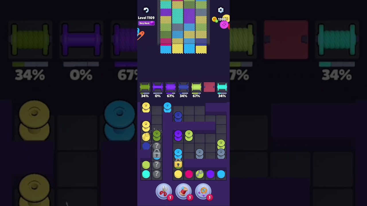 Knit Out Level 1109: Knit Out Game Level 1109