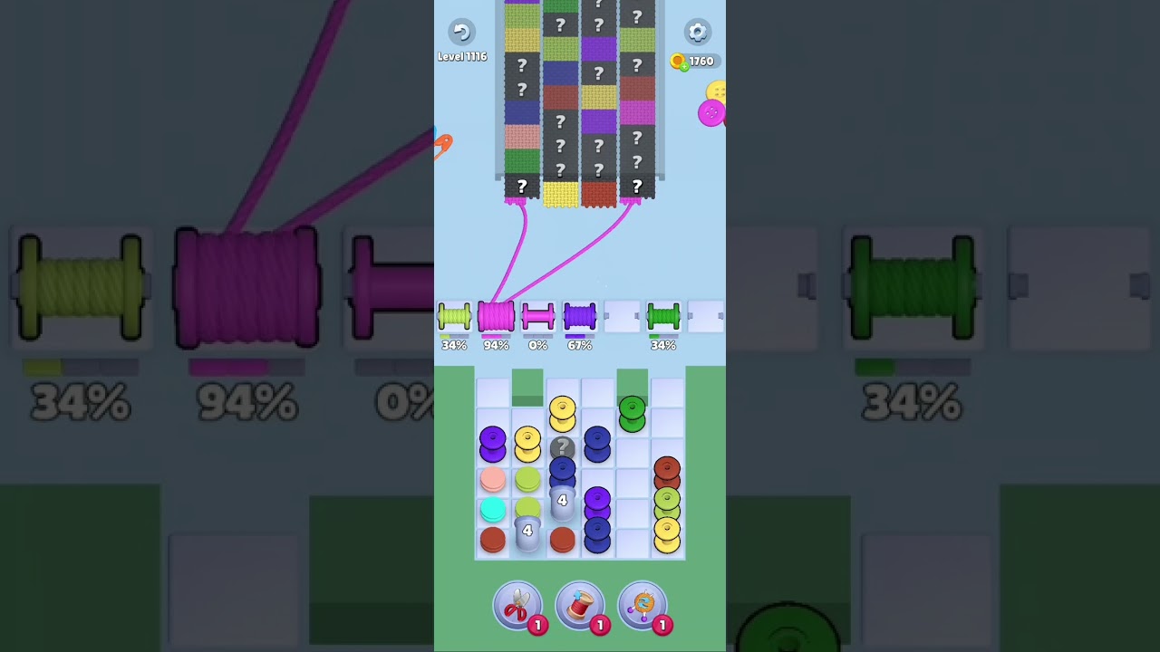 Knit Out Level 1116: Knit Out Game Level 1116