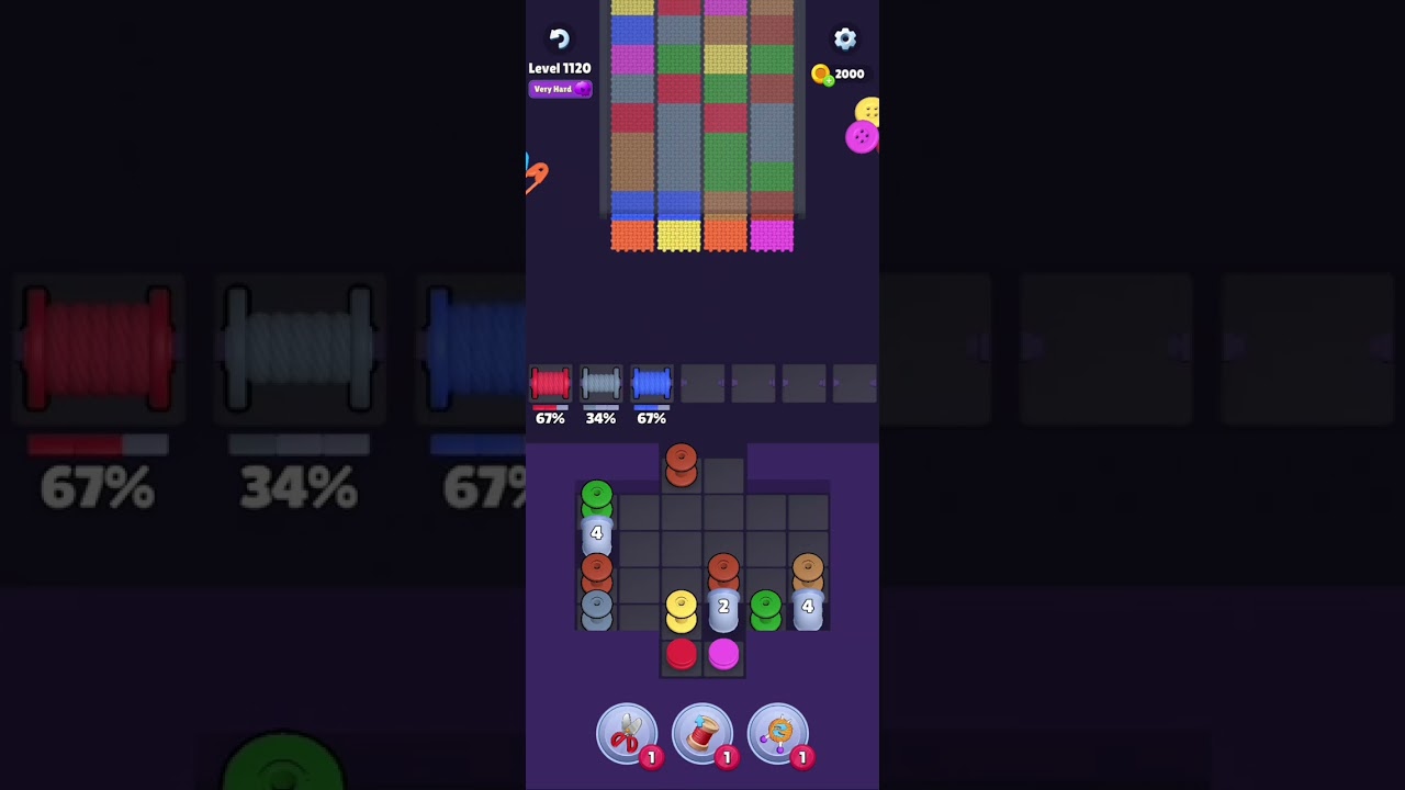 Knit Out Level 1120: Knit Out Game Level 1120