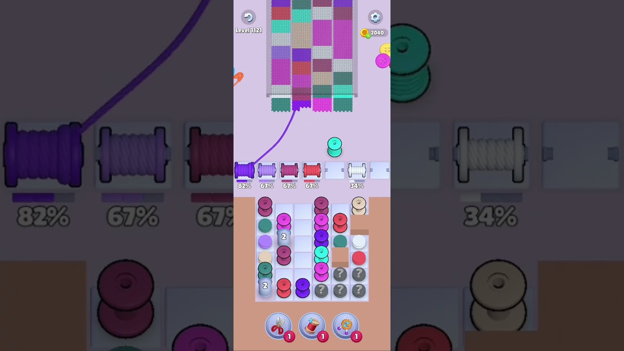 Knit Out Level 1121: Knit Out Game Level 1121