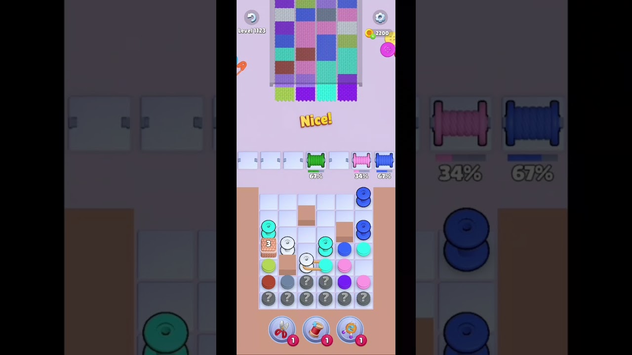 Knit Out Level 1123: Knit Out Game Level 1123