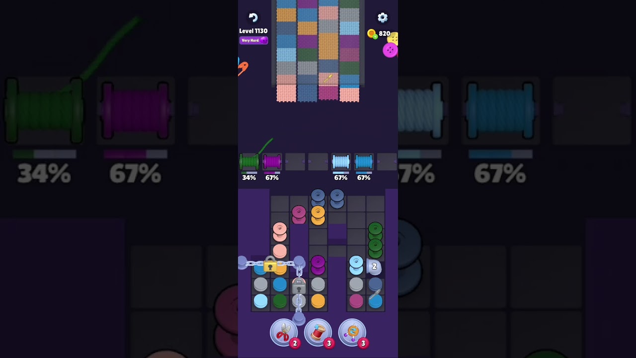 Knit Out Level 1130: Knit Out Game Level 1130