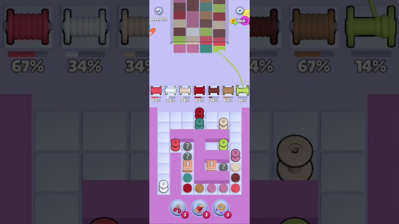 Knit Out Level 1131: Knit Out Game Level 1131