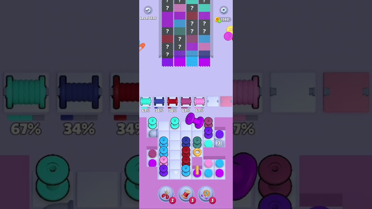 Knit Out Level 1136: Knit Out Game Level 1136