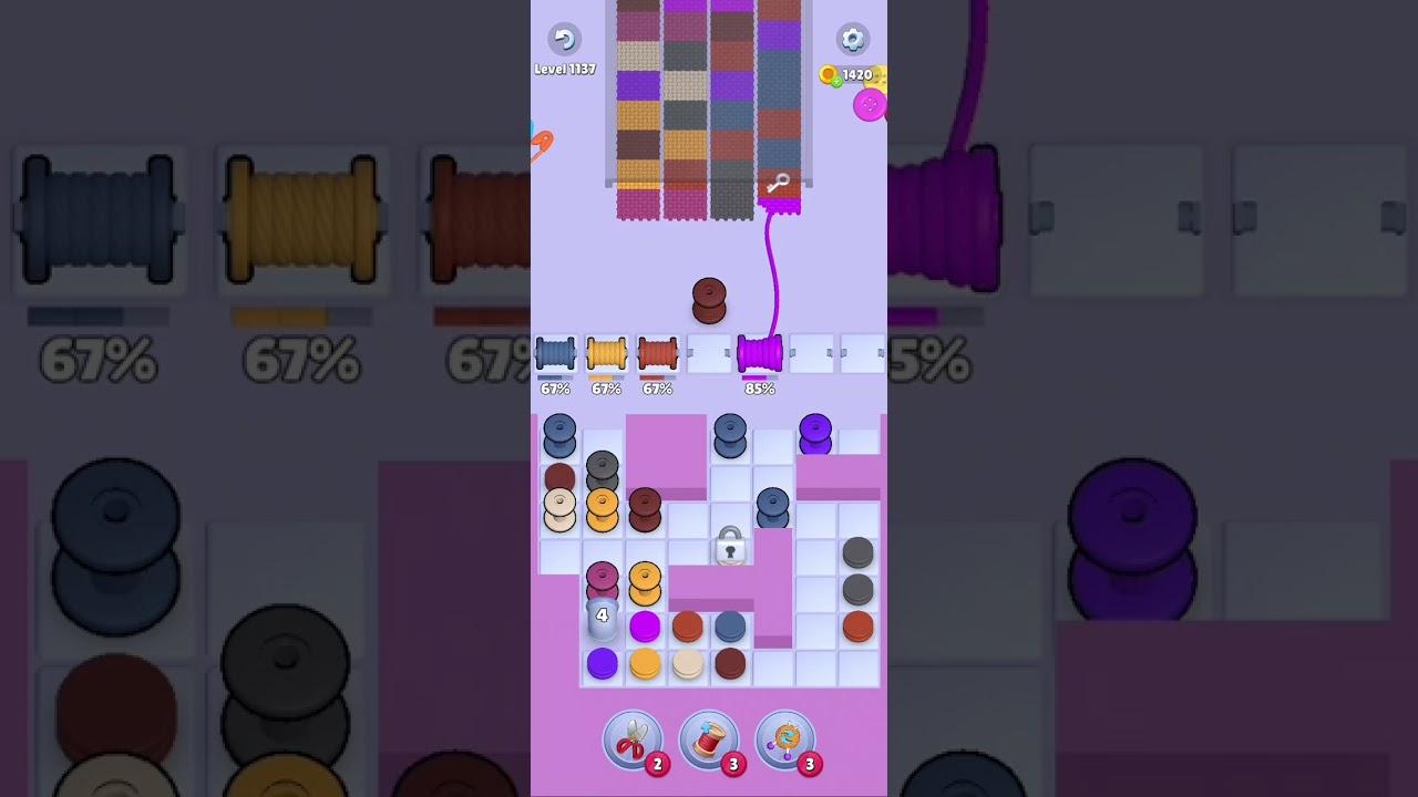 Knit Out Level 1137: knit Out Game Level 1137