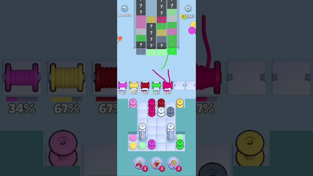 Knit Out Level 1159: Knit Out Game Level 1159