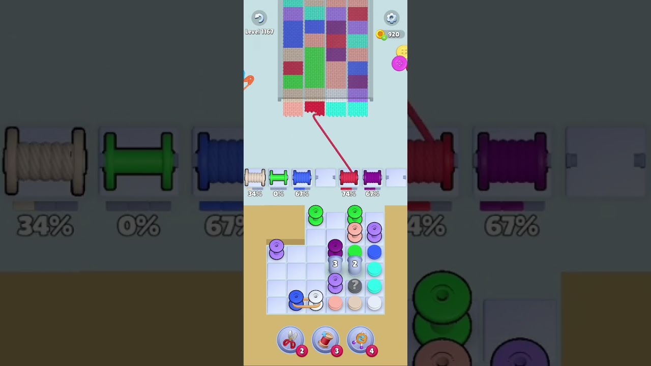 Knit Out Level 1167: Knit Out Game Level 1167