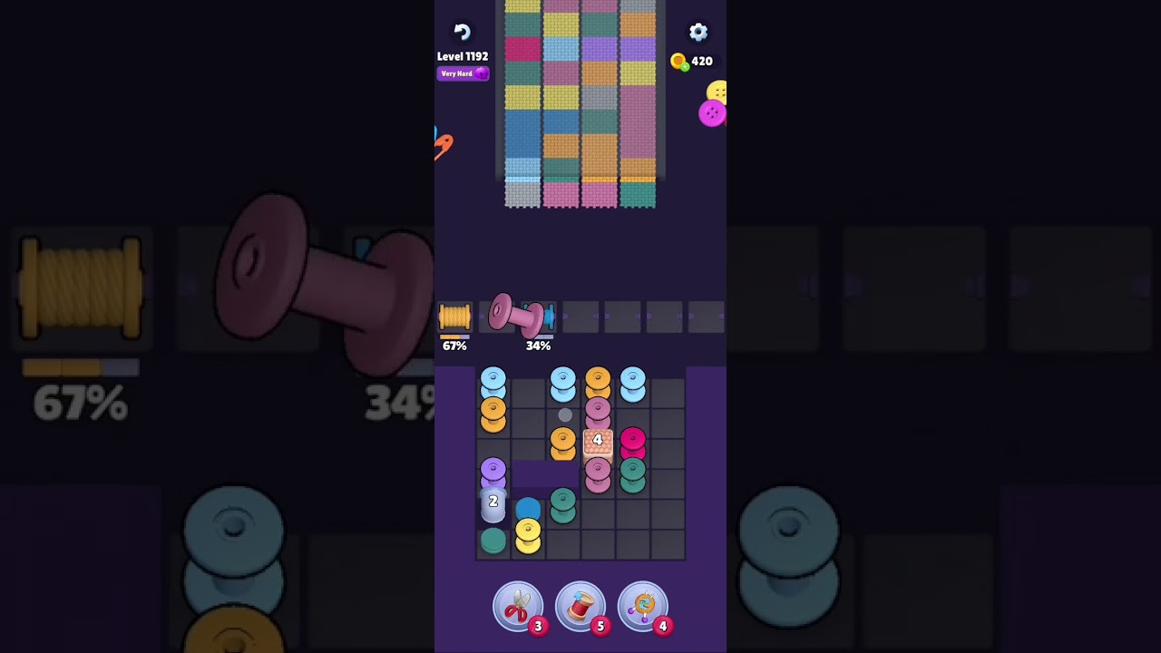 Knit Out Level 1192: Knit Out Game Level 1192