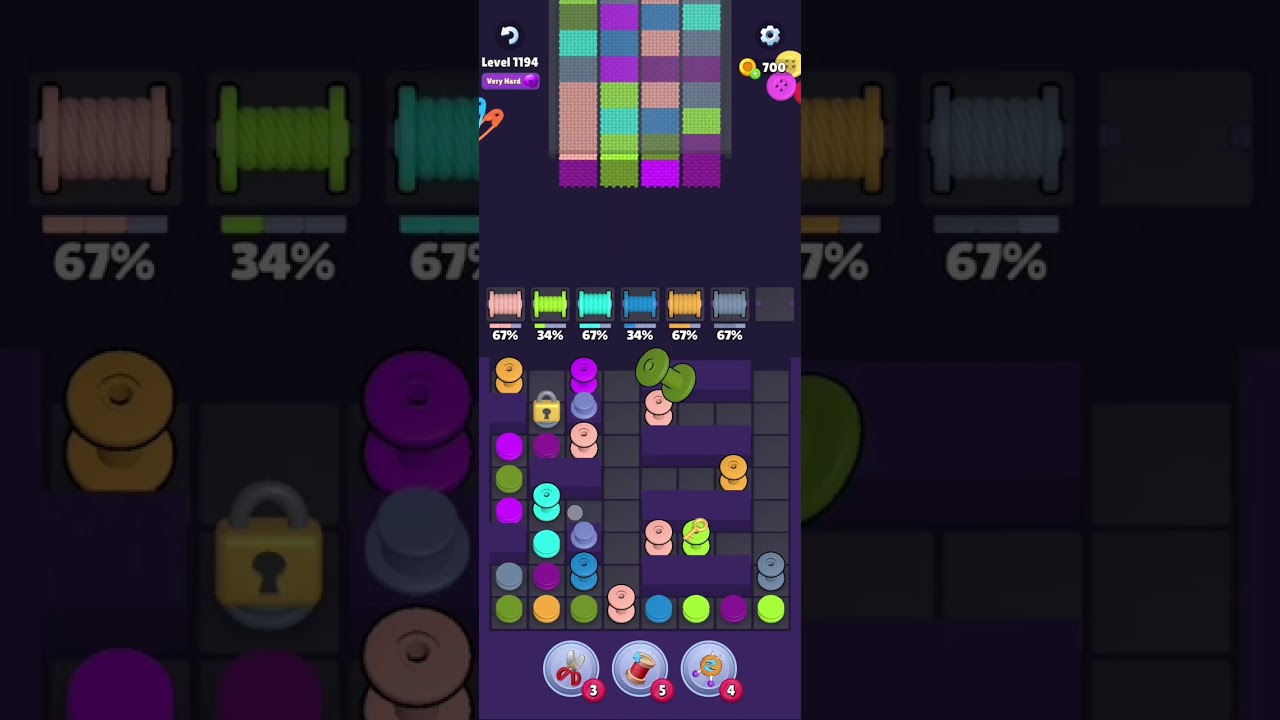 Knit Out Level 1194: Knit Out Game Level 1194