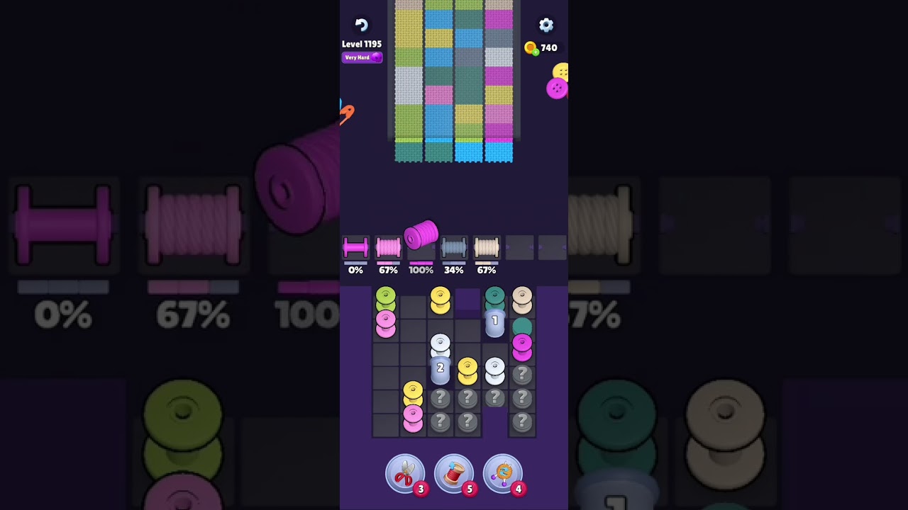 Knit Out Level 1195: Knit Out Game Level 1195