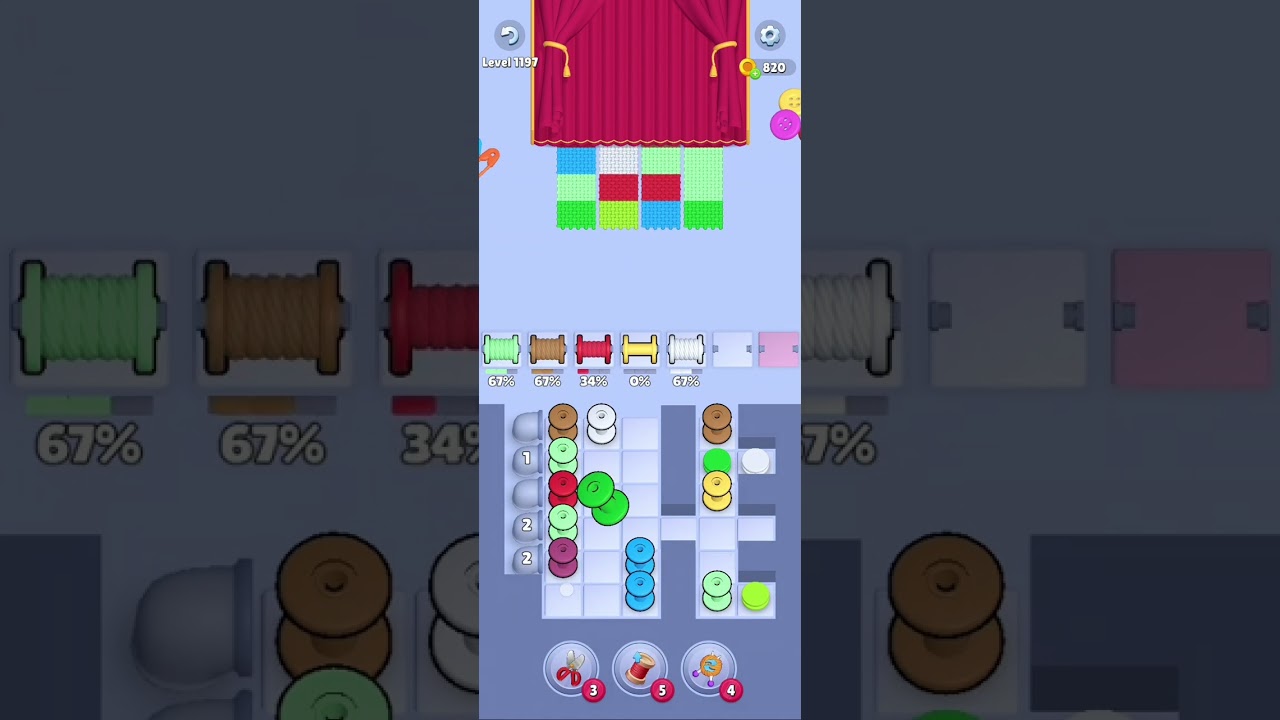 Knit Out Level 1197: Knit Out Game Level 1197