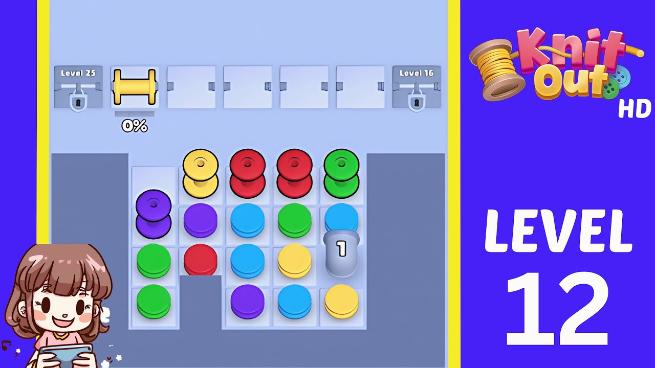 Knit Out Level 12: Knit Out Game Level 12