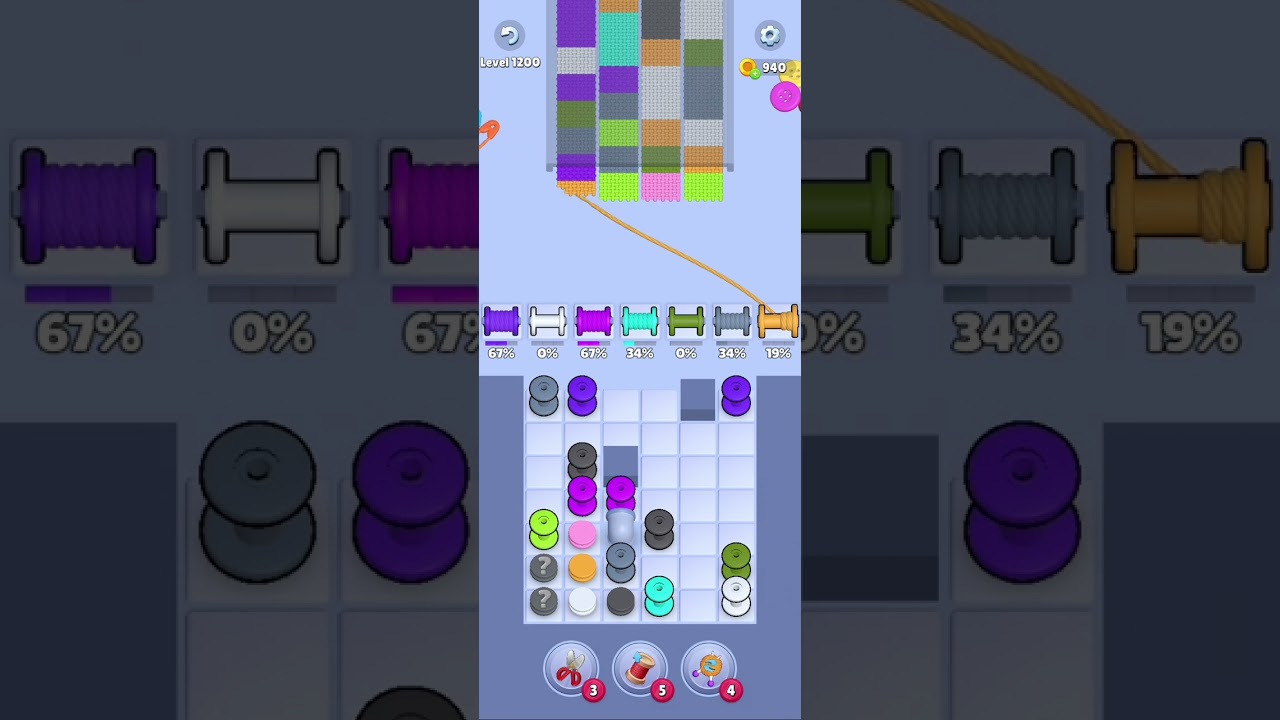 Knit Out Level 1200: Knit Out Game Level 1200