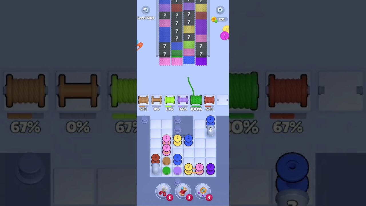 Knit Out Level 1202: Knit Out Game Level 1202
