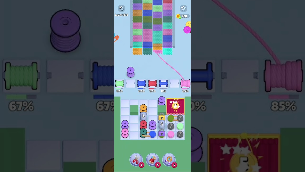 Knit Out Level 1214: Knit Out Game Level 1214