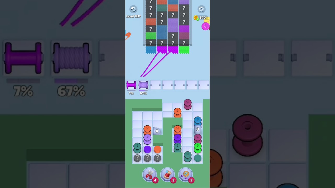 Knit Out Level 1217: Knit Out Game Level 1217
