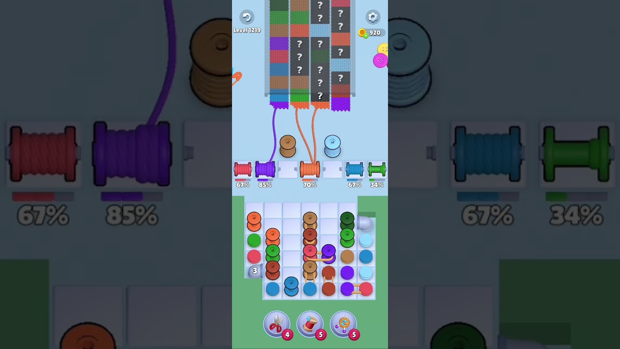 Knit Out Level 1219: Knit Out Game Level 1219