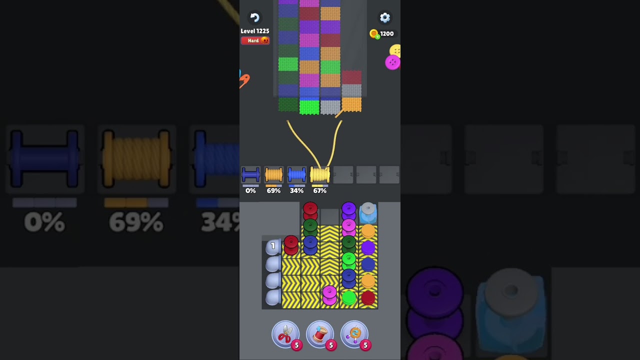 Knit Out Level 1225: Knit Out Game Level 1225