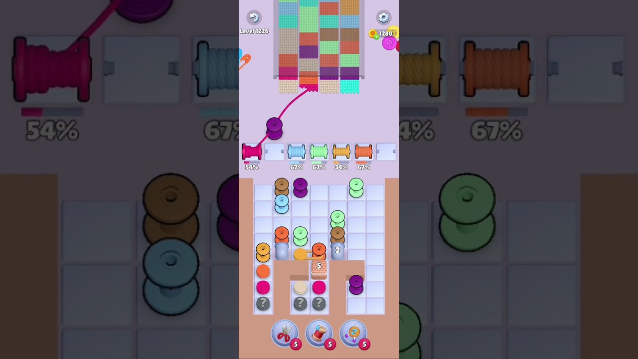 Knit Out Level 1226: Knit Out Game Level 1226
