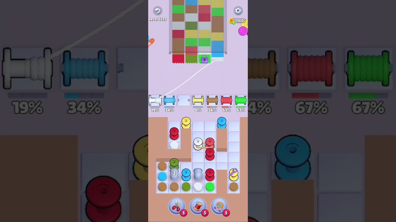 Knit Out Level 1227: Knit Out Game Level 1227