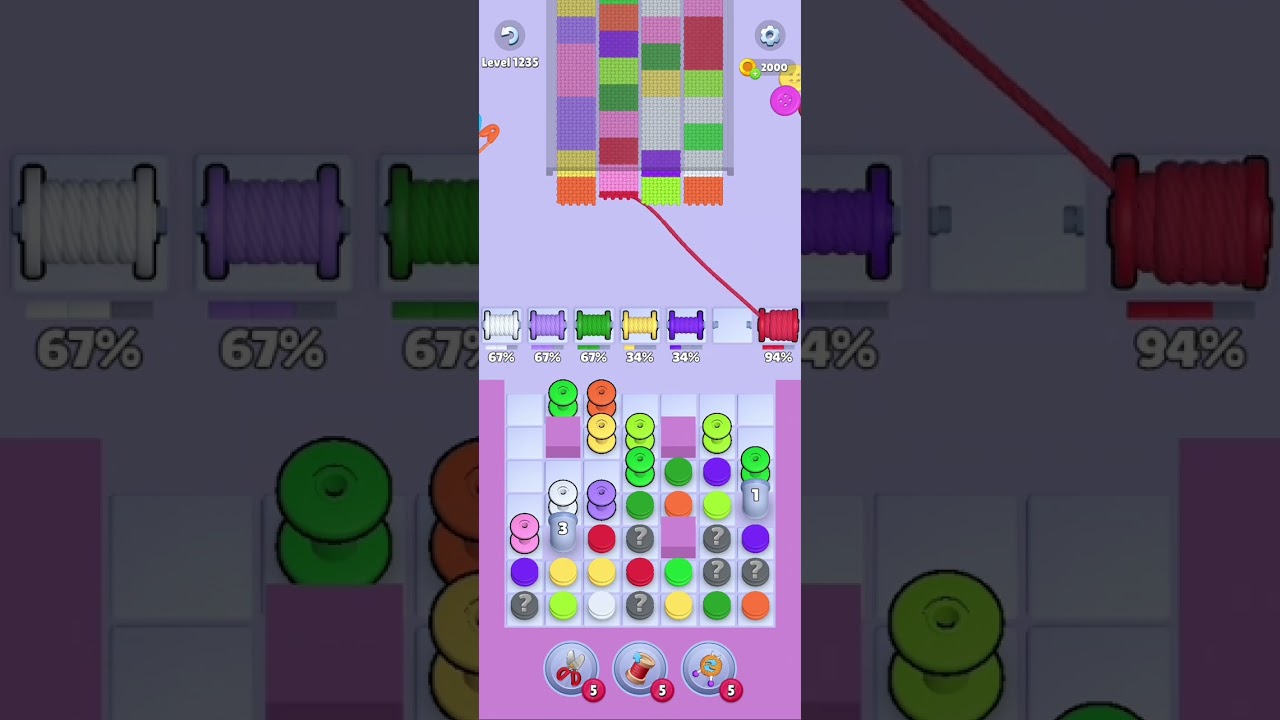 Knit Out Level 1235: Knit Out Game Level 1235