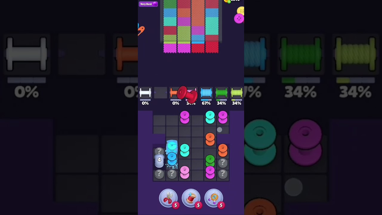 Knit Out Level 1236: Knit Out Game Level 1236