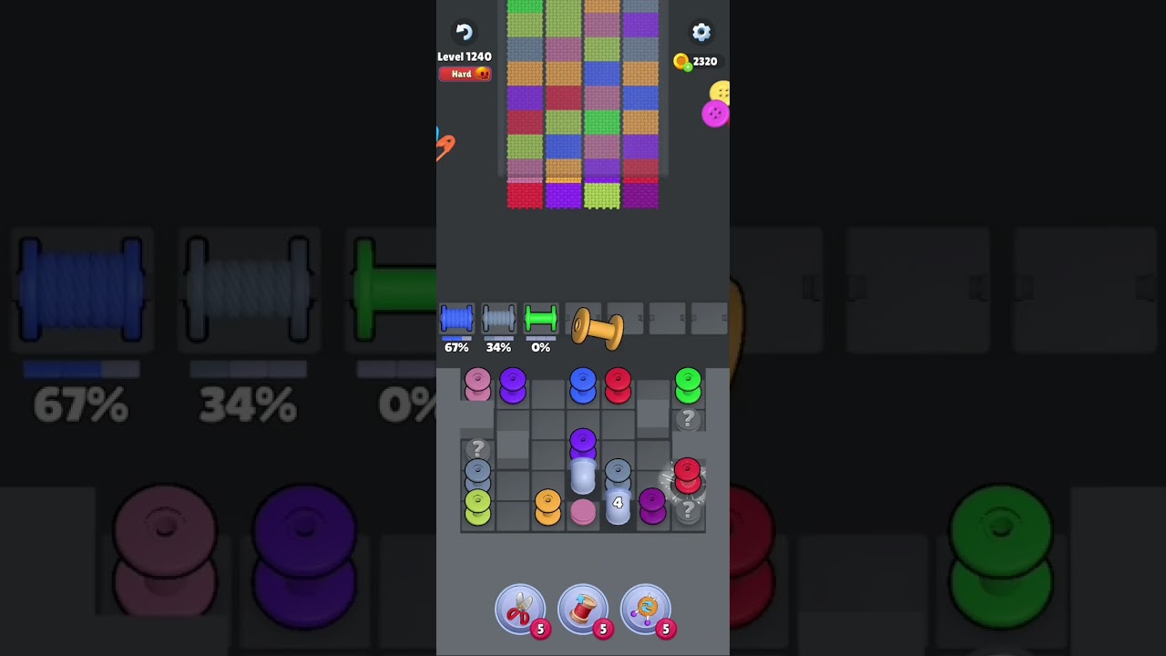 Knit Out Level 1240: Knit Out Game Level 1240