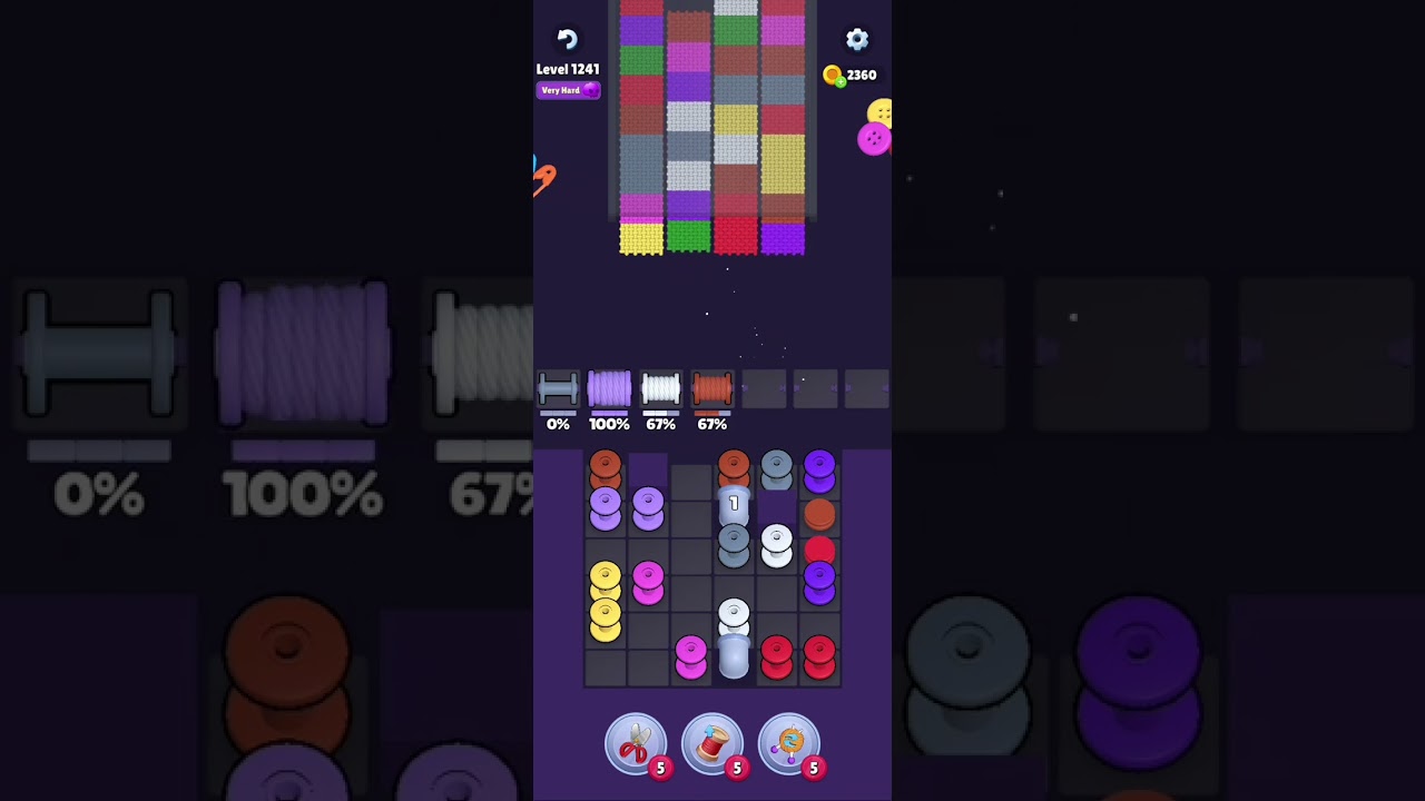 Knit Out Level 1241: Knit Out Game Level 1241