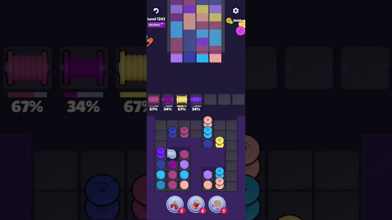 Knit Out Level 1242: knit Out Game Level 1242