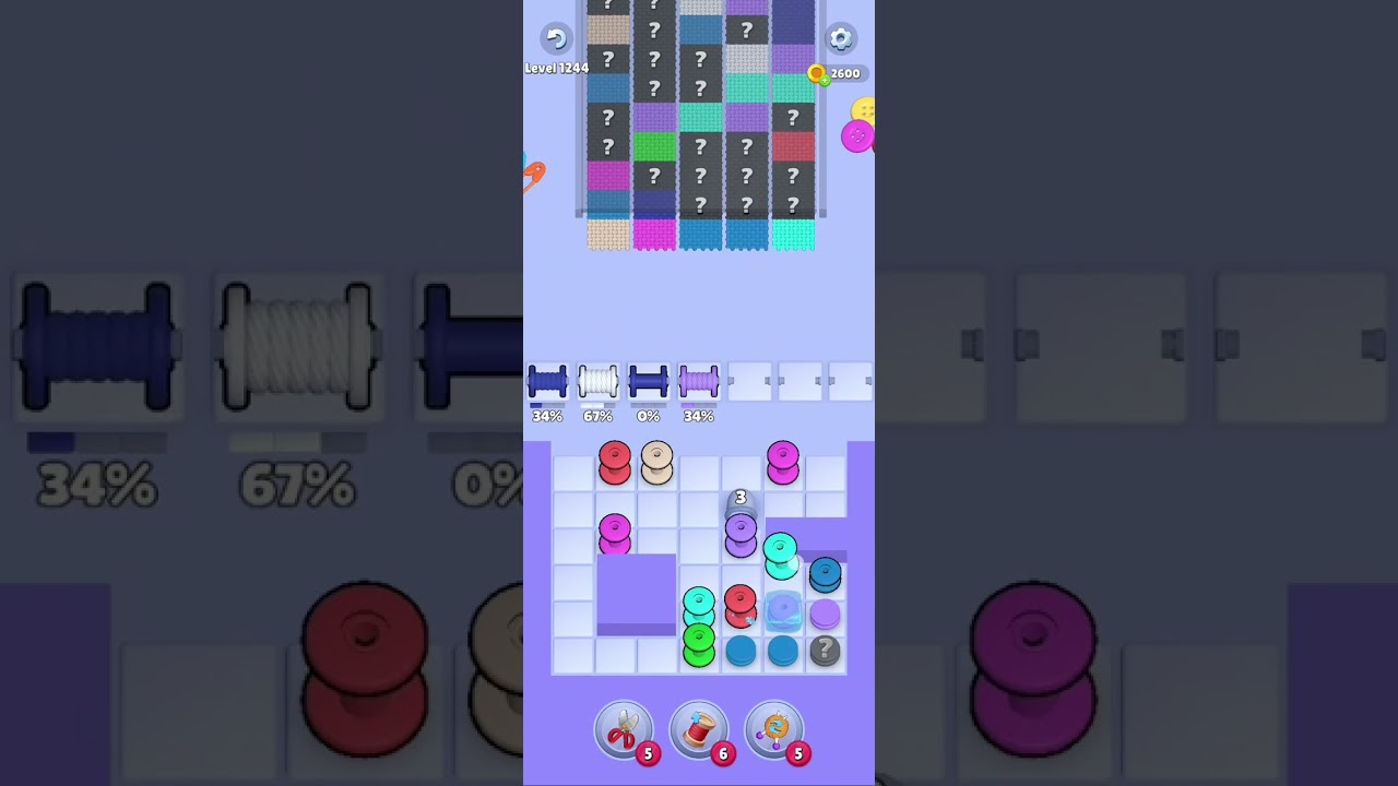 Knit Out Level 1244: Knit Out Game Level 1244