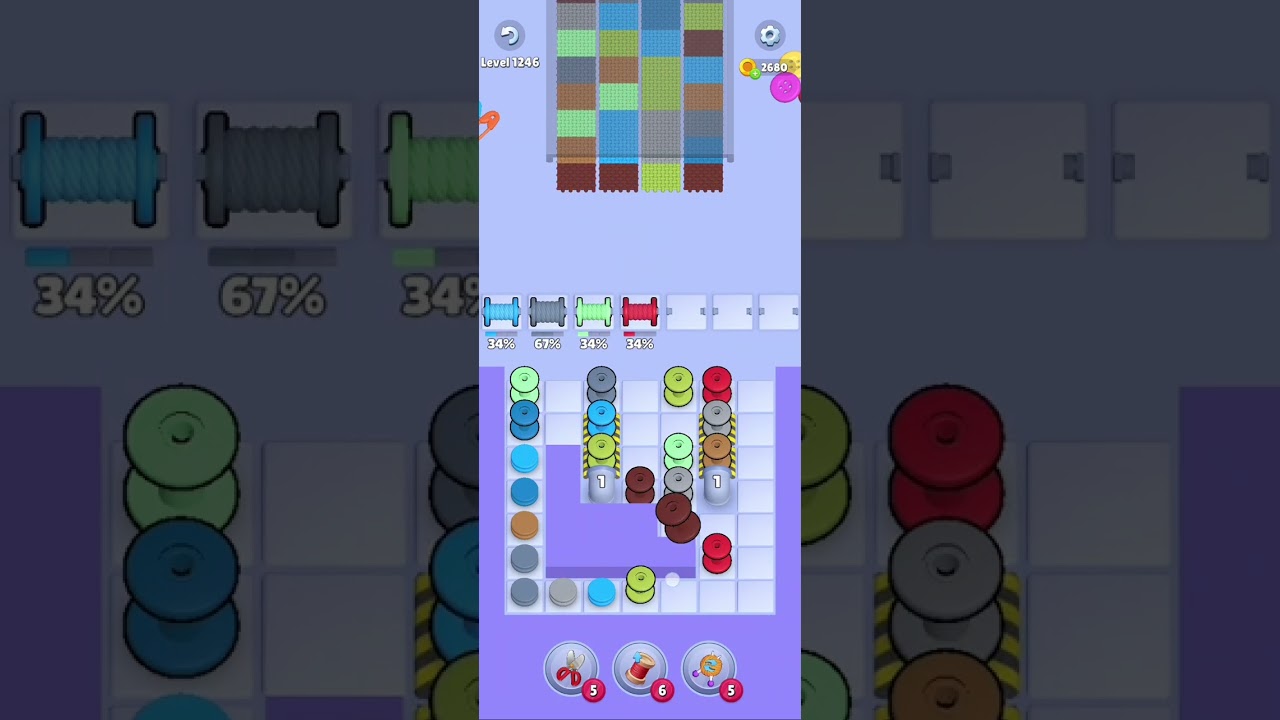 Knit Out Level 1246: Knit Out Game Level 1246