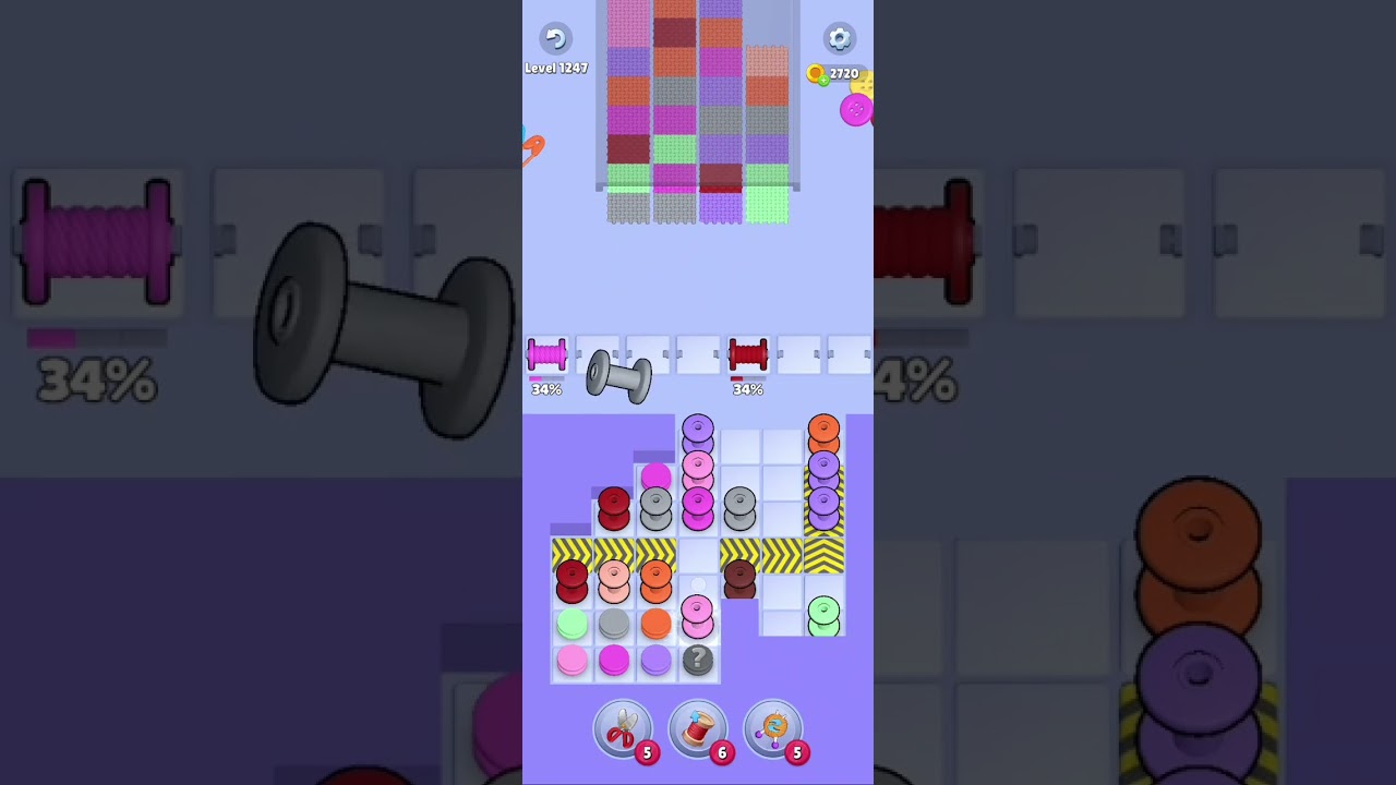 Knit Out Level 1247: Knit Out Game Level 1247