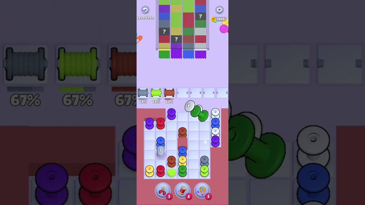 Knit Out Level 1249: Knit Out Game Level 1249