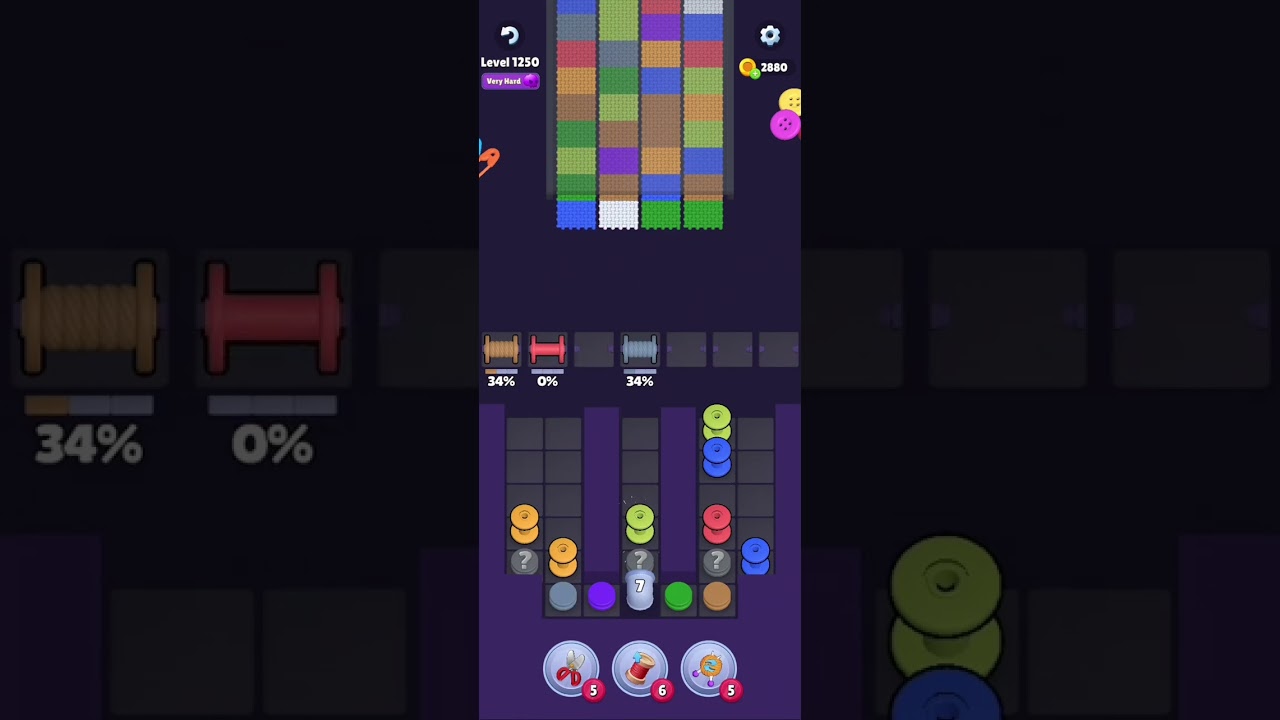 Knit Out Level 1250: Knit Out Game Level 1250