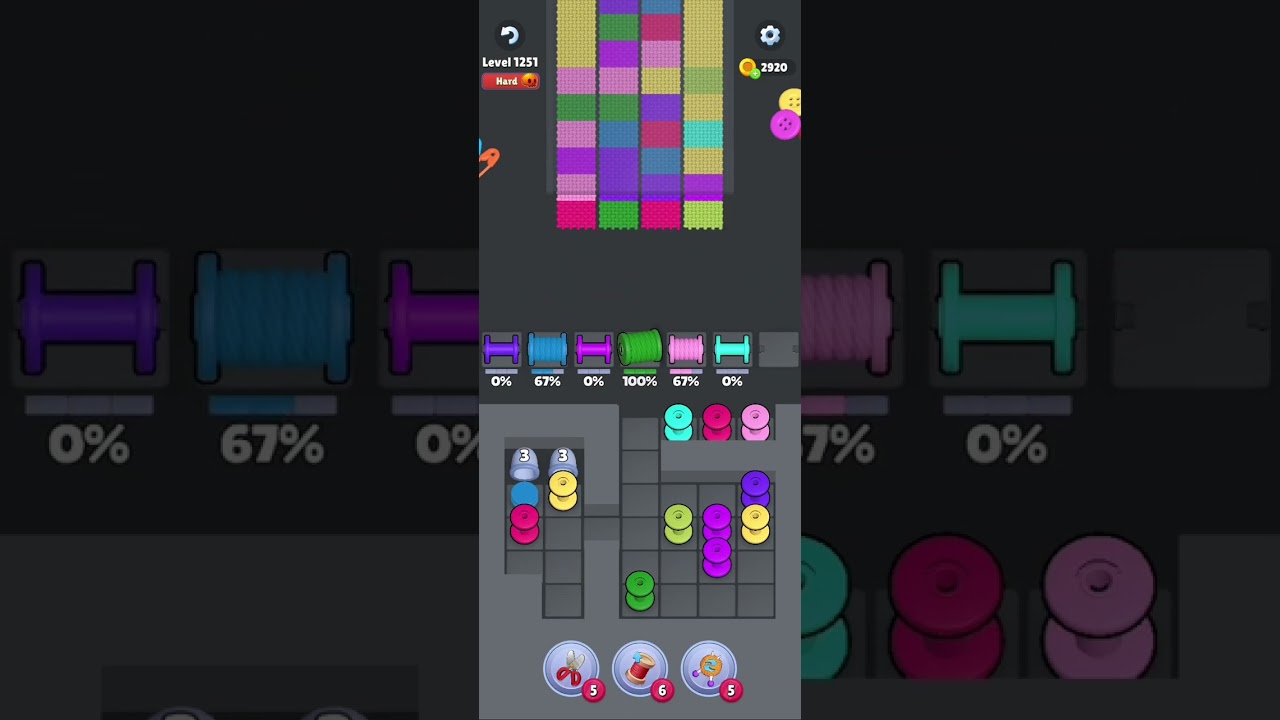 Knit Out Level 1251: Knit Out Game Level 1251