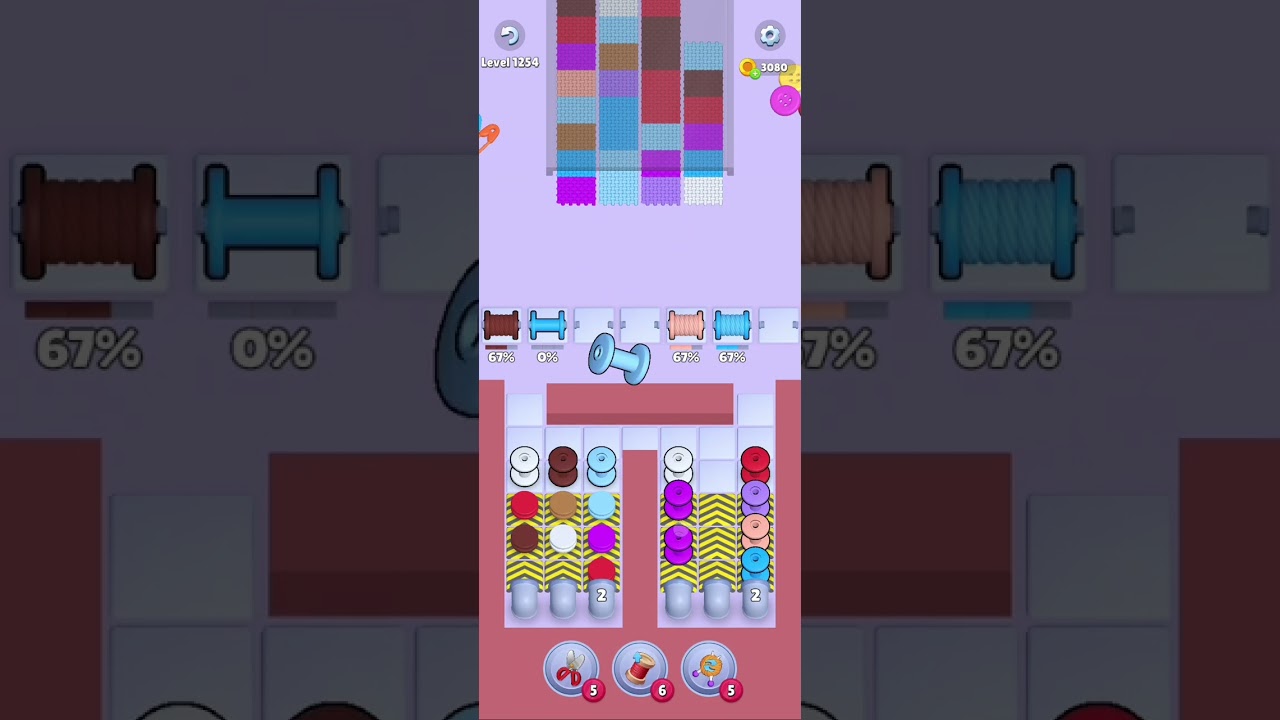Knit Out Level 1254: Knit Out Game Level 1254