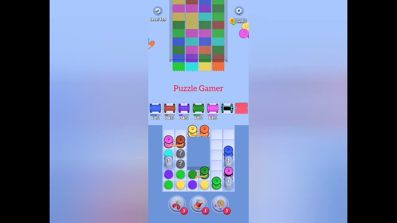 Knit Out Level 129: Knit Out Game Level 129