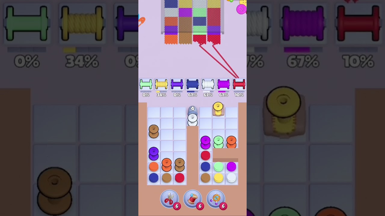Knit Out Level 1302: Knit out game level 1302
