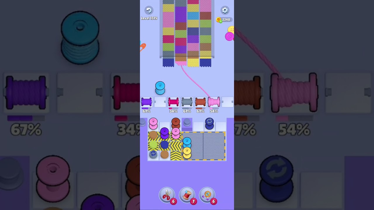 Knit Out Level 1315: Knit out game level 1315